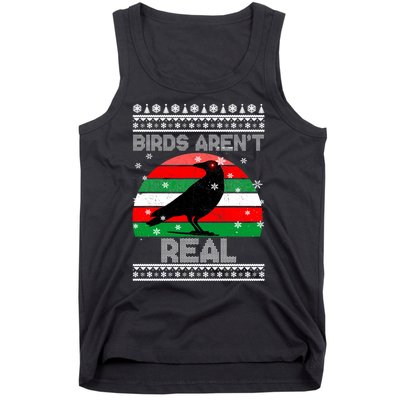 Bird Are Not Real Conspiracy Ugly Christmas Sweater Tank Top