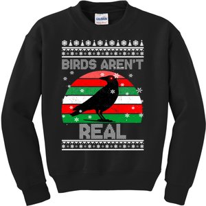 Bird Are Not Real Conspiracy Ugly Christmas Sweater Kids Sweatshirt