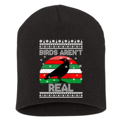 Bird Are Not Real Conspiracy Ugly Christmas Sweater Short Acrylic Beanie