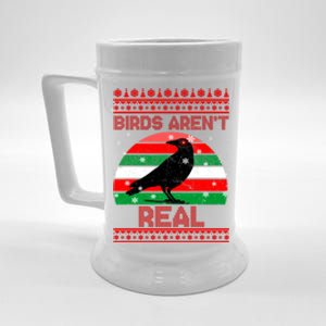 Bird Are Not Real Conspiracy Ugly Christmas Sweater Beer Stein