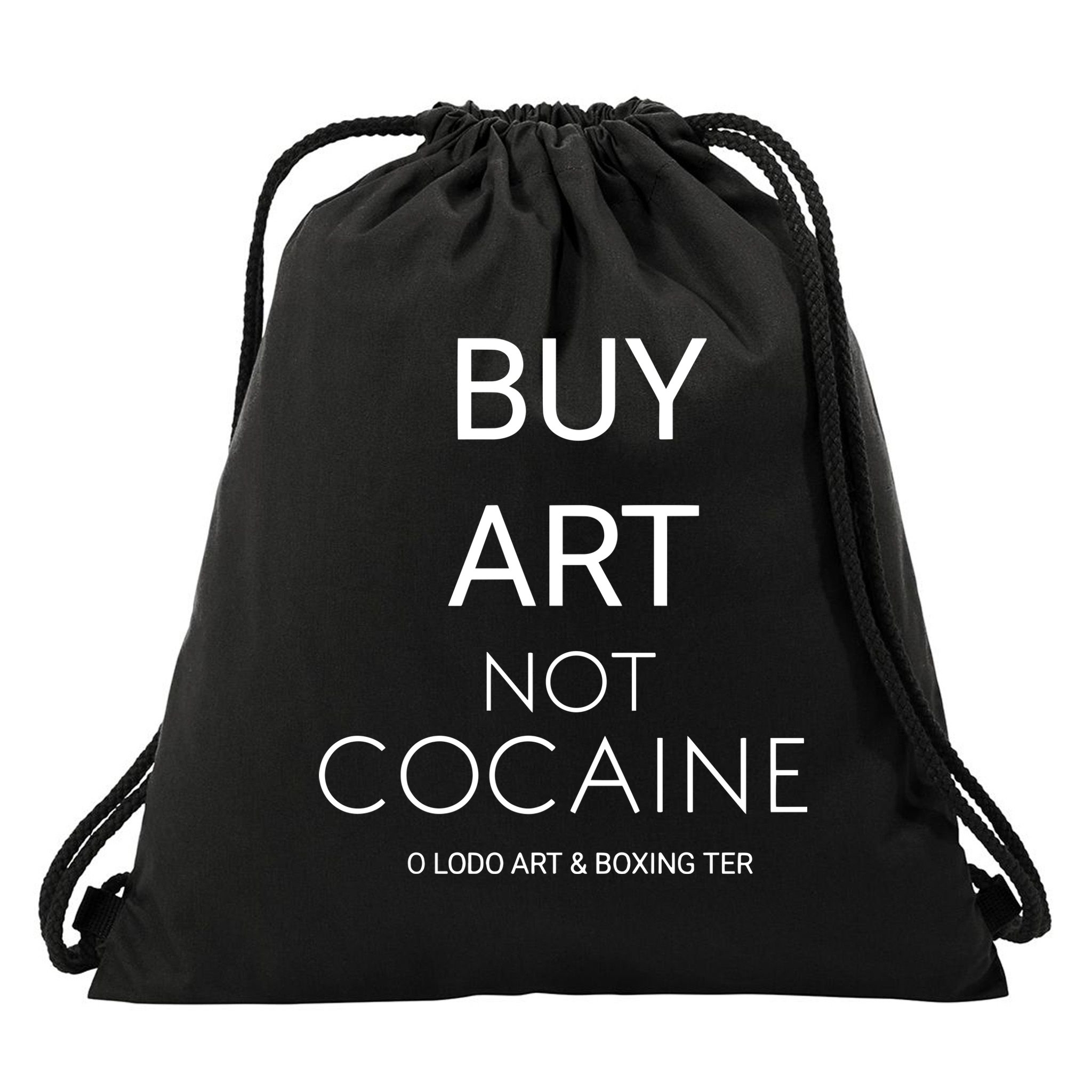 Buy Art Not Cocaine Drawstring Bag