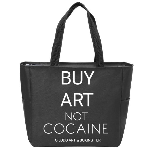 Buy Art Not Cocaine Zip Tote Bag