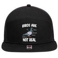 Birds Are Not Real Diagram 7 Panel Mesh Trucker Snapback Hat