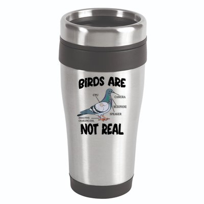 Birds Are Not Real Diagram 16oz Travel Tumbler