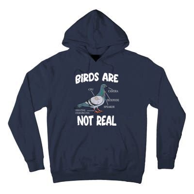 Birds Are Not Real Diagram Tall Hoodie