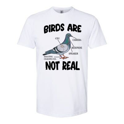 Birds Are Not Real Diagram Softstyle CVC T-Shirt