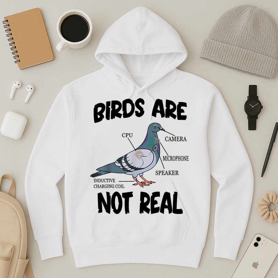 Birds Are Not Real Diagram Hoodie