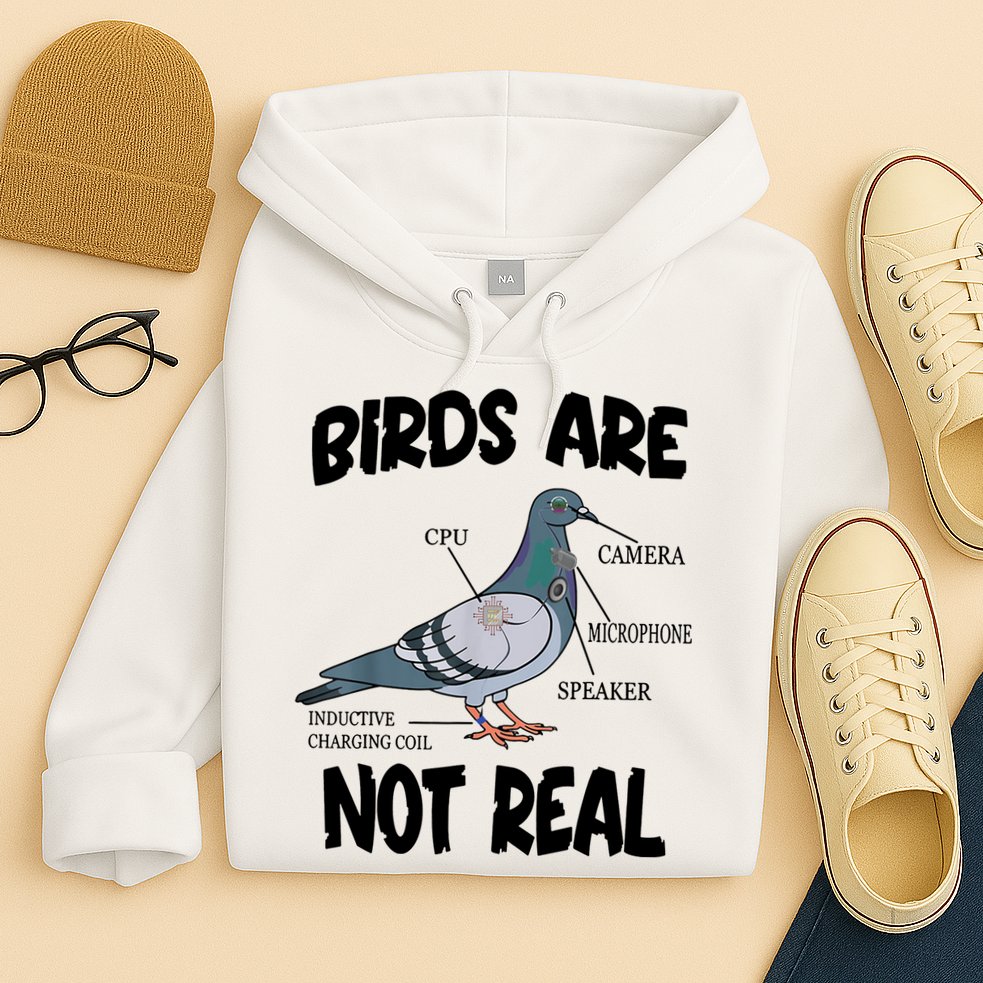 Birds Are Not Real Diagram Hoodie
