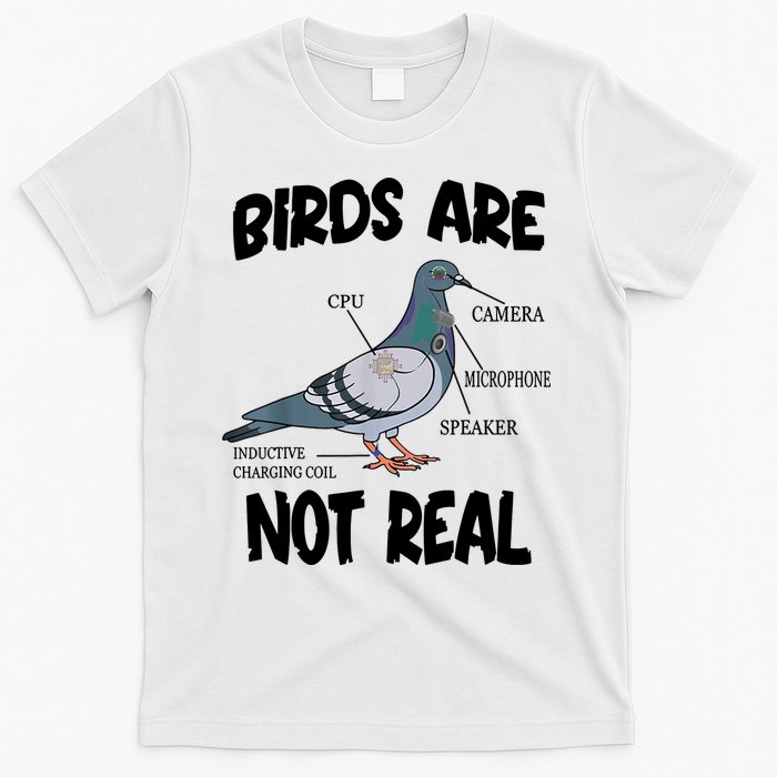 Birds Are Not Real Diagram T-Shirt