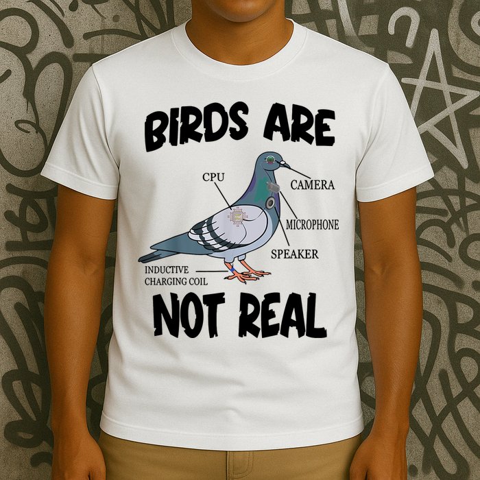 Birds Are Not Real Diagram T-Shirt
