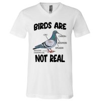 Birds Are Not Real Diagram V-Neck T-Shirt