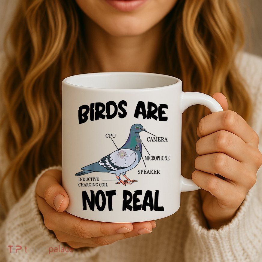Birds Are Not Real Diagram Mug