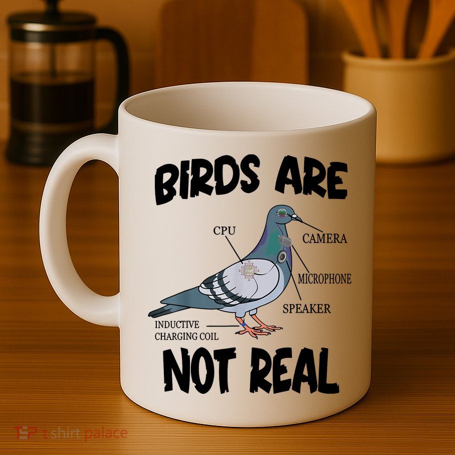 Birds Are Not Real Diagram Mug