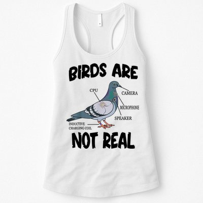 Birds Are Not Real Diagram Womens Tank Top