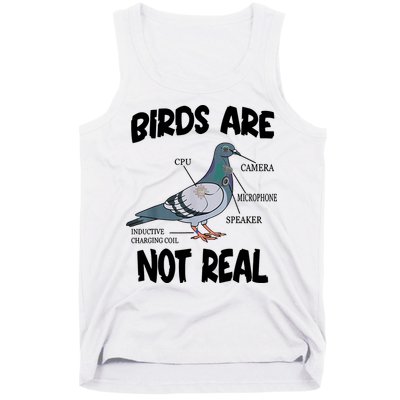Birds Are Not Real Diagram Tank Top