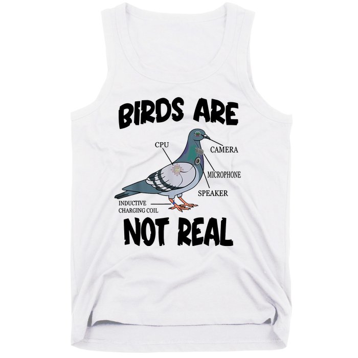 Birds Are Not Real Diagram Tank Top