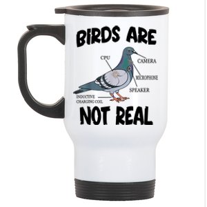 Birds Are Not Real Diagram Stainless Steel Travel Mug