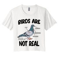 Birds Are Not Real Diagram Crop Top