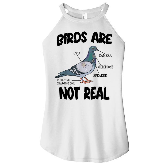 Birds Are Not Real Diagram Women's Perfect Tri Rocker Tank