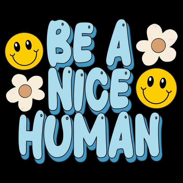Be A Nice Human Cute Smile Retro 16 in Basic Backpack