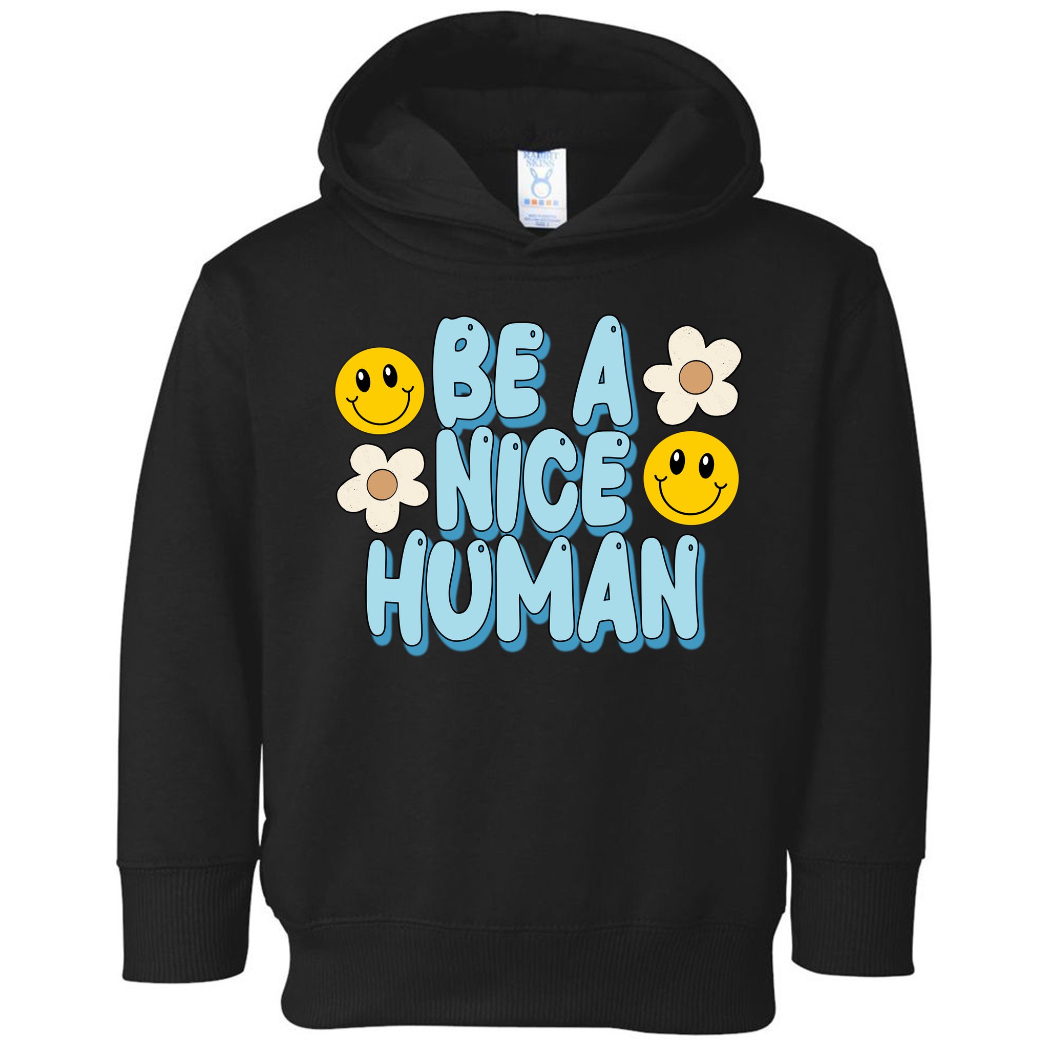 Be A Nice Human Cute Smile Retro Toddler Hoodie
