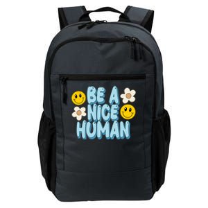 Be A Nice Human Cute Smile Retro Daily Commute Backpack