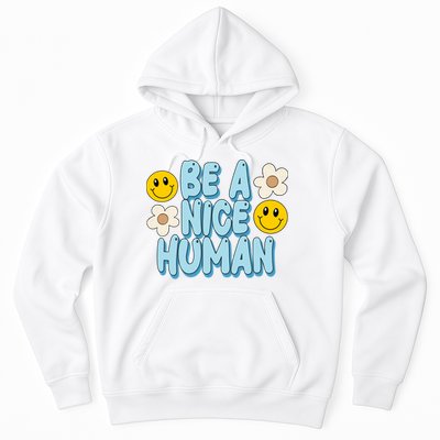 Be A Nice Human Cute Smile Retro Hoodie