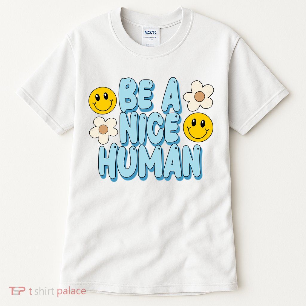 Be A Nice Human Cute Smile Retro Tall T-Shirt