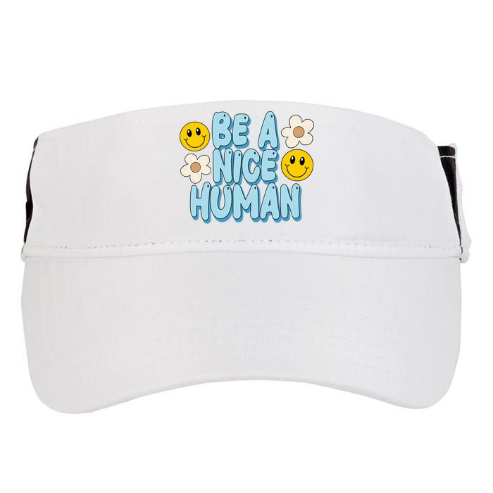Be A Nice Human Cute Smile Retro Adult Drive Performance Visor