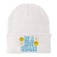 Be A Nice Human Cute Smile Retro Knit Cap Winter Beanie