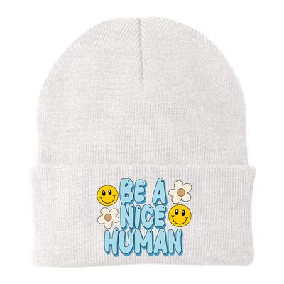 Be A Nice Human Cute Smile Retro Knit Cap Winter Beanie