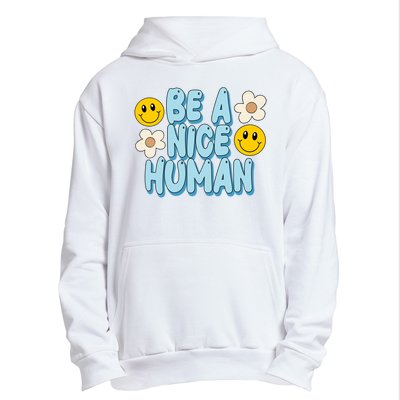 Be A Nice Human Cute Smile Retro Urban Pullover Hoodie