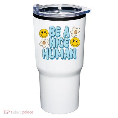 Be A Nice Human Cute Smile Retro Tumbler