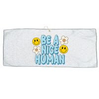 Be A Nice Human Cute Smile Retro Large Microfiber Waffle Golf Towel