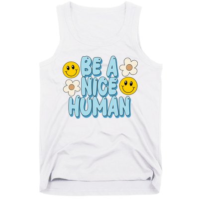 Be A Nice Human Cute Smile Retro Tank Top