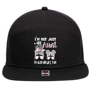 Baseball Aunt Niece Baseball Fan Baseball Auntie Cool Gift 7 Panel Mesh Trucker Snapback Hat