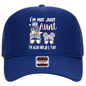 Baseball Aunt Niece Baseball Fan Baseball Auntie Cool Gift High Crown Mesh Back Trucker Hat