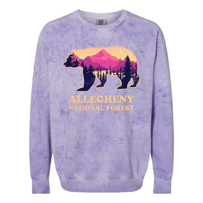 Bear Allegheny National Forest Pennsylvania Hiking Souvenirs Colorblast Crewneck Sweatshirt