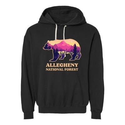 Bear Allegheny National Forest Pennsylvania Hiking Souvenirs Garment-Dyed Fleece Hoodie