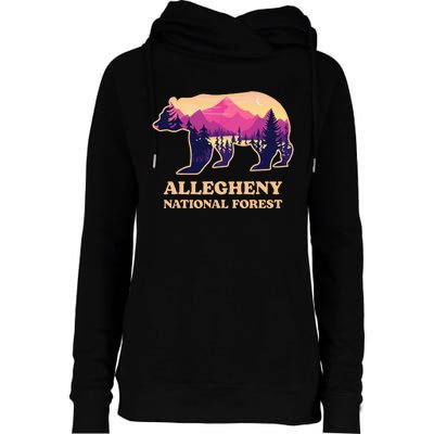 Bear Allegheny National Forest Pennsylvania Hiking Souvenirs Womens Funnel Neck Pullover Hood