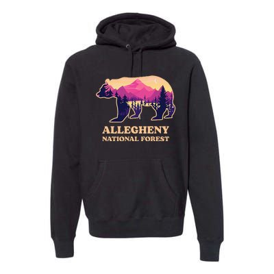 Bear Allegheny National Forest Pennsylvania Hiking Souvenirs Premium Hoodie