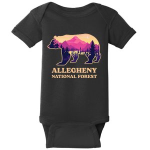 Bear Allegheny National Forest Pennsylvania Hiking Souvenirs Baby Bodysuit