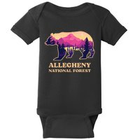 Bear Allegheny National Forest Pennsylvania Hiking Souvenirs Baby Bodysuit