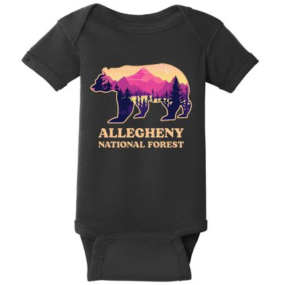 Bear Allegheny National Forest Pennsylvania Hiking Souvenirs Baby Bodysuit