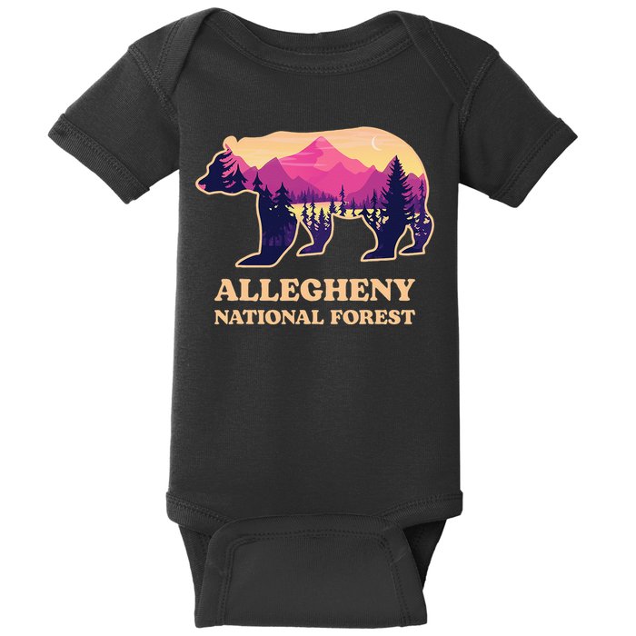 Bear Allegheny National Forest Pennsylvania Hiking Souvenirs Baby Bodysuit