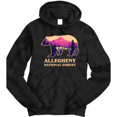 Bear Allegheny National Forest Pennsylvania Hiking Souvenirs Tie Dye Hoodie