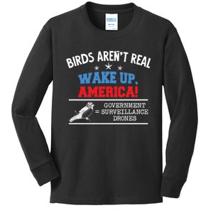 Birds Are Not Real, Birds Arent Real, Bird Aren't Real Kids Long Sleeve Shirt