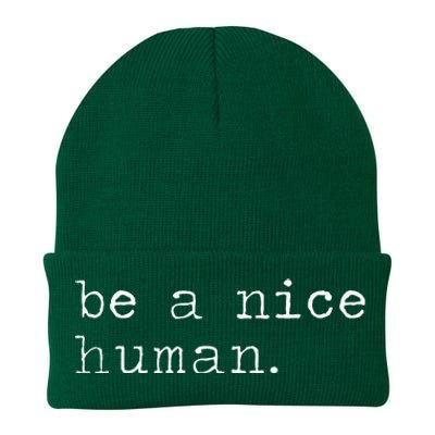 Be A Nice Human Good Person Knit Cap Winter Beanie