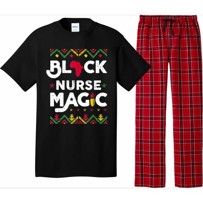 Black Afro Nurse Magic Black History Month Nurse Scrubs Top Gift Pajama Set