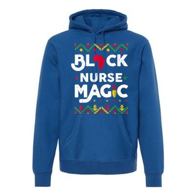 Black Afro Nurse Magic Black History Month Nurse Scrubs Top Gift Premium Hoodie